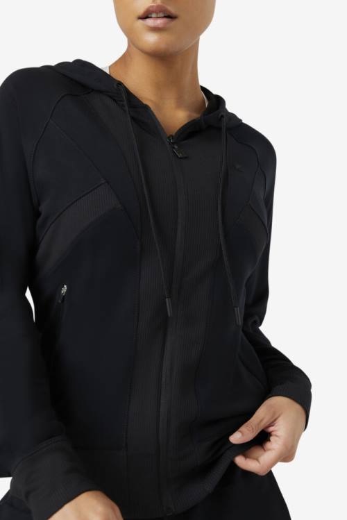Fila Fi-lux Texture Full Zip Naisten Huppari Mustat | Fila124XK