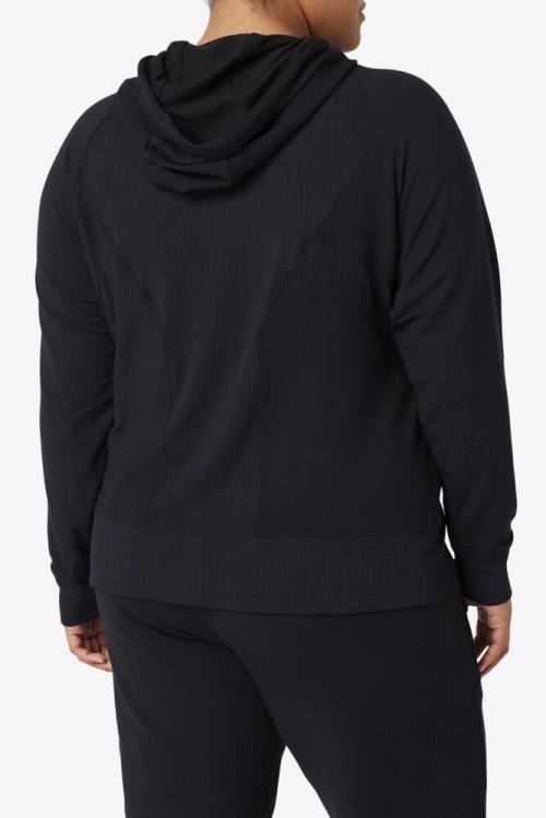 Fila Fi-lux Texture Full Zip Naisten Huppari Mustat | Fila169YR