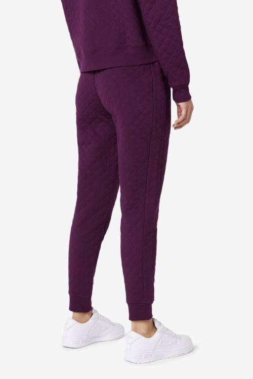 Fila Finley High Rise Quilted Jogger Naisten Housut Viininpunainen | Fila708XH