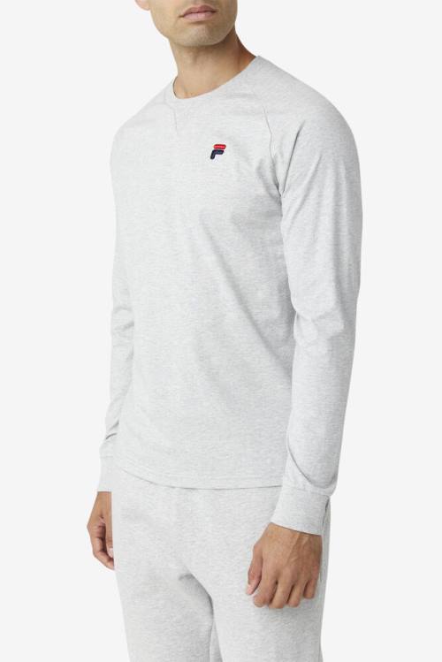Fila Flynn Long Sleeve Tee Miesten T Paidat Vaaleanharmaat | Fila375KW