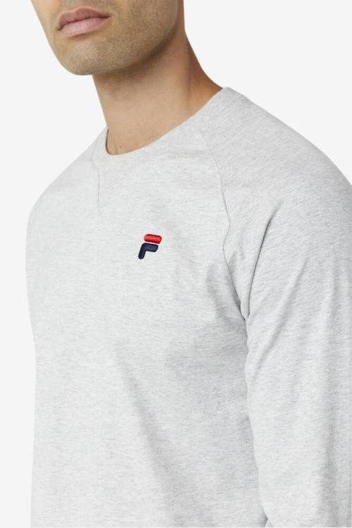 Fila Flynn Long Sleeve Tee Miesten T Paidat Vaaleanharmaat | Fila375KW