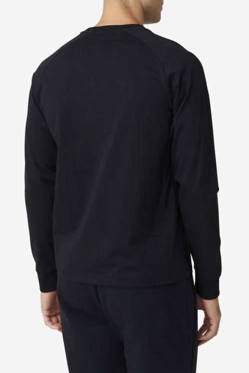 Fila Flynn Long Sleeve Tee Miesten T Paidat Mustat | Fila609WB