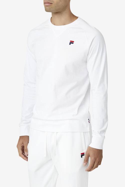 Fila Flynn Long Sleeve Tee Miesten T Paidat Valkoinen | Fila974WA