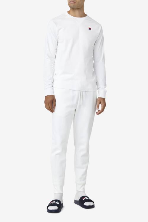 Fila Flynn Long Sleeve Tee Miesten T Paidat Valkoinen | Fila974WA