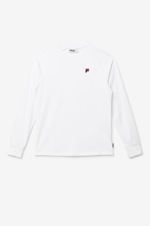 Fila Flynn Long Sleeve Tee Miesten T Paidat Valkoinen | Fila974WA