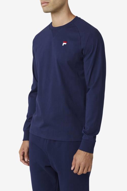 Fila Flynn Long Sleeve Tee Naisten T Paidat Laivastonsininen | Fila456NB