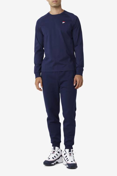 Fila Flynn Long Sleeve Tee Naisten T Paidat Laivastonsininen | Fila456NB