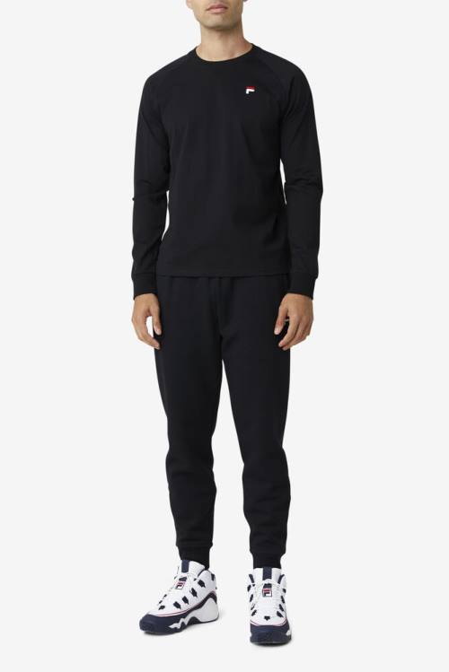 Fila Flynn Long Sleeve Tee Naisten T Paidat Mustat | Fila461EP