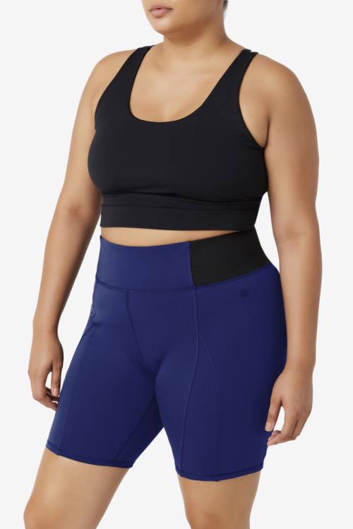 Fila Forza 8' Texture Bike Naisten Shortsit Laivastonsininen Mustat | Fila354UY