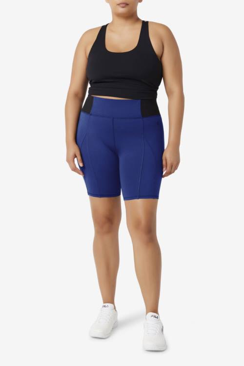 Fila Forza 8' Texture Bike Naisten Shortsit Laivastonsininen Mustat | Fila354UY