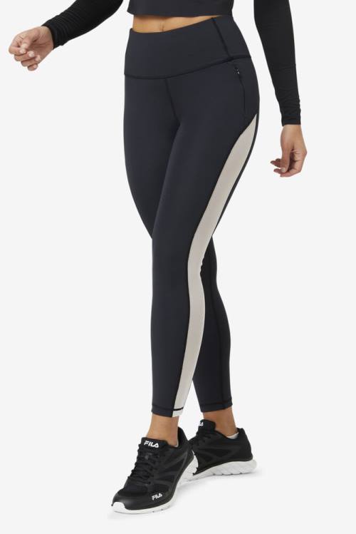 Fila Forza Contrast 7/8 Naisten Leggingsit Mustat Valkoinen | Fila320LU