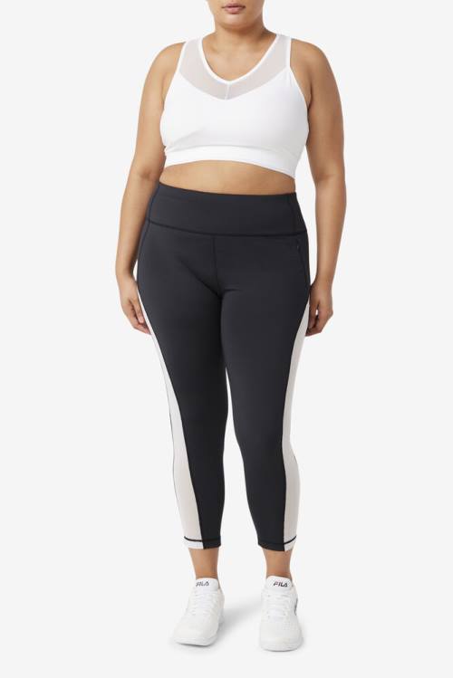 Fila Forza Contrast 7/8 Naisten Leggingsit Mustat Valkoinen | Fila625FE