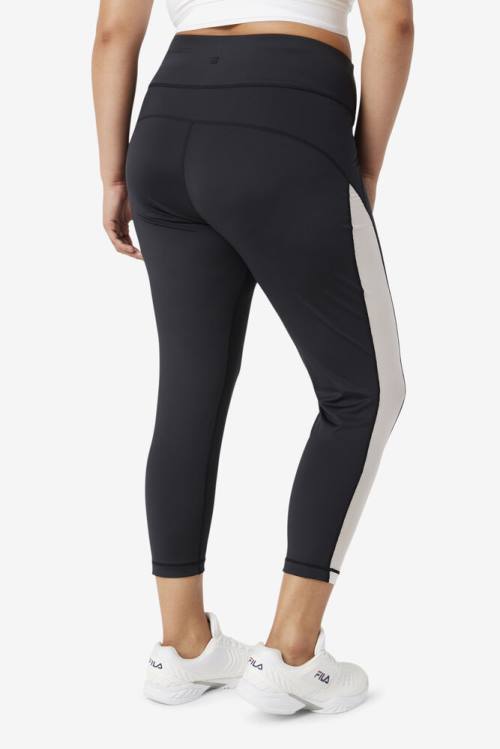 Fila Forza Contrast 7/8 Naisten Leggingsit Mustat Valkoinen | Fila625FE