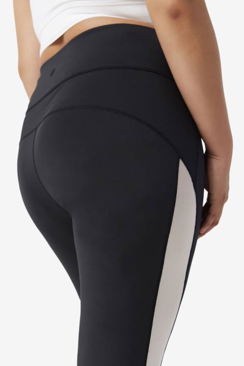 Fila Forza Contrast 7/8 Naisten Leggingsit Mustat Valkoinen | Fila625FE