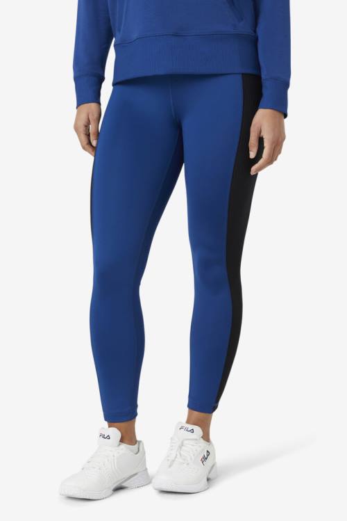 Fila Forza Texture High Vyötärö Naisten Leggingsit Laivastonsininen Mustat | Fila028KT