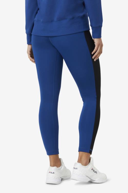 Fila Forza Texture High Vyötärö Naisten Leggingsit Laivastonsininen Mustat | Fila028KT