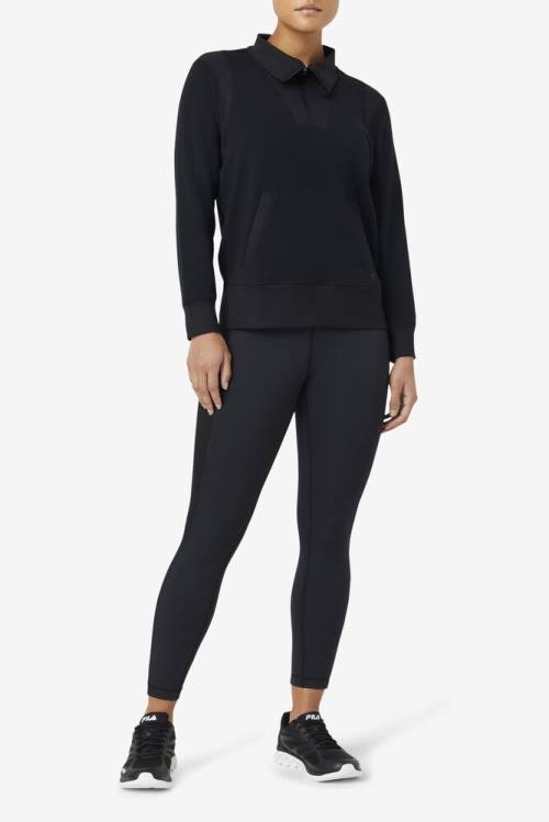 Fila Forza Texture High Vyötärö Naisten Leggingsit Mustat | Fila501NJ