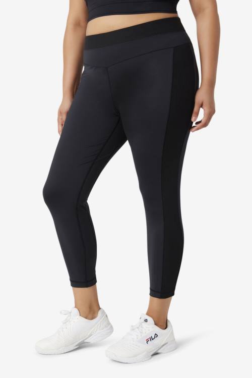 Fila Forza Texture High Vyötärö Naisten Leggingsit Mustat | Fila681WN