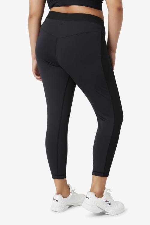 Fila Forza Texture High Vyötärö Naisten Leggingsit Mustat | Fila681WN