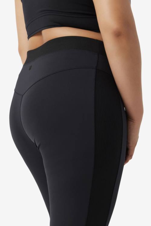 Fila Forza Texture High Vyötärö Naisten Leggingsit Mustat | Fila681WN