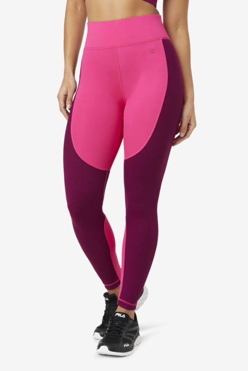 Fila Forza Textured Long Naisten Leggingsit Vaaleanpinkki Violetit | Fila109AT