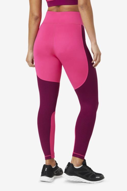 Fila Forza Textured Long Naisten Leggingsit Vaaleanpinkki Violetit | Fila109AT