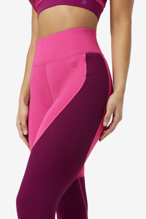 Fila Forza Textured Long Naisten Leggingsit Vaaleanpinkki Violetit | Fila109AT