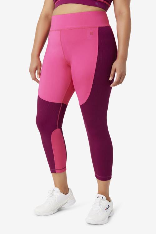 Fila Forza Textured Long Naisten Leggingsit Vaaleanpinkki Violetit | Fila634YV