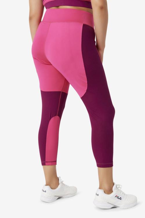 Fila Forza Textured Long Naisten Leggingsit Vaaleanpinkki Violetit | Fila634YV