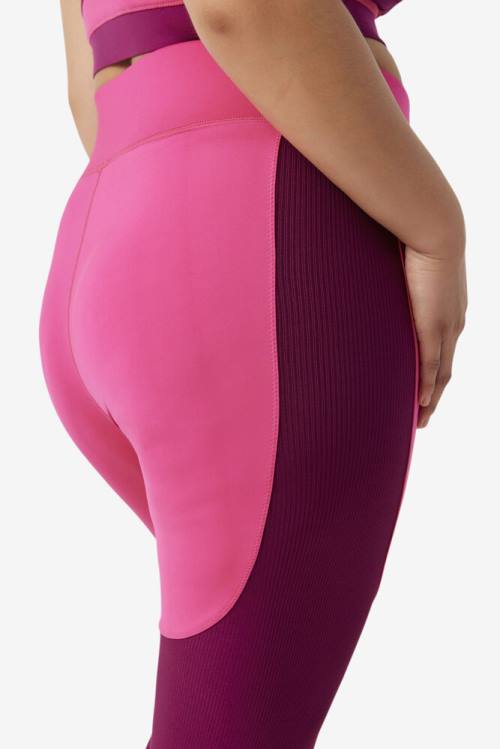 Fila Forza Textured Long Naisten Leggingsit Vaaleanpinkki Violetit | Fila634YV