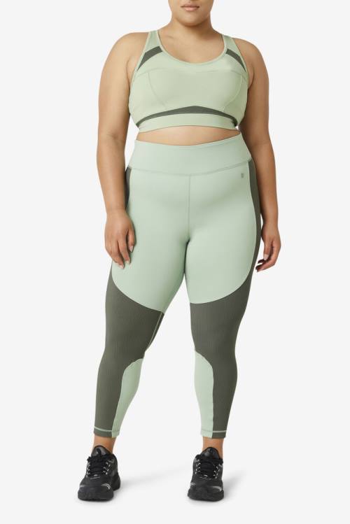 Fila Forza Textured Long Naisten Leggingsit Vihreä Ruskea | Fila987HI