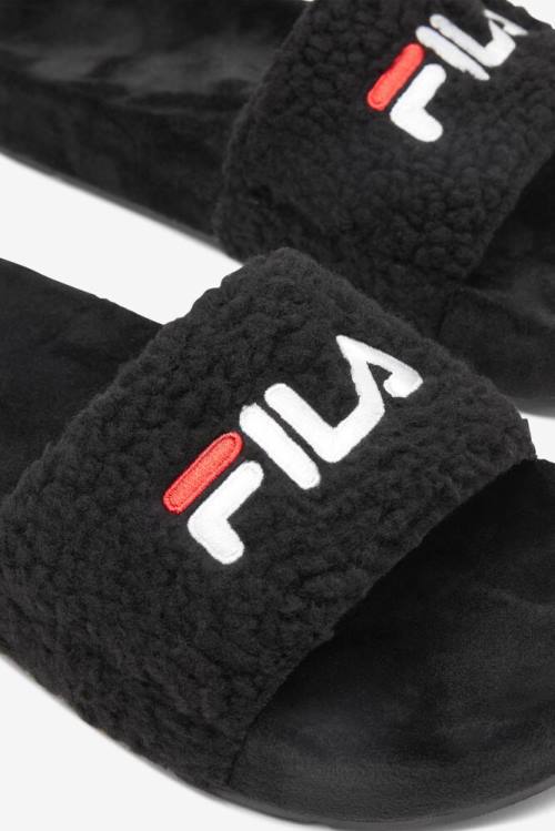 Fila Fuzzy Drifter Naisten Rantasandaalit Mustat Punainen Valkoinen | Fila450JO