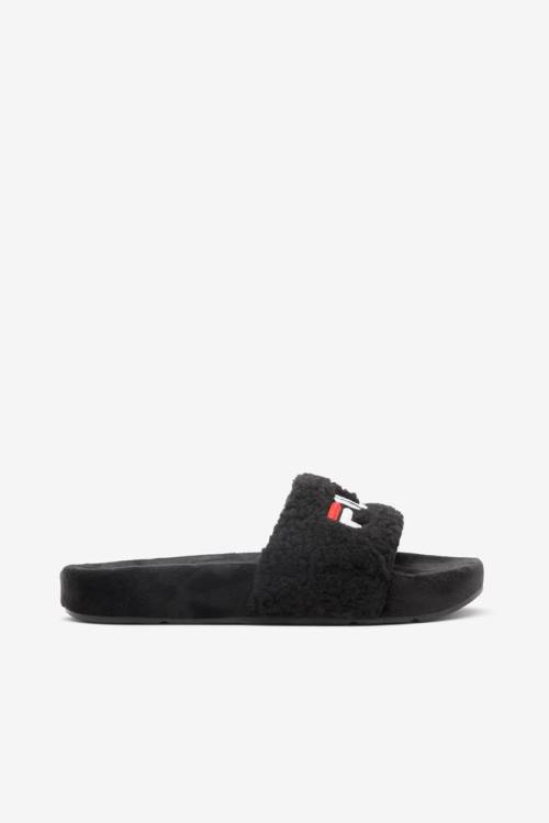 Fila Fuzzy Drifter Naisten Rantasandaalit Mustat Punainen Valkoinen | Fila450JO