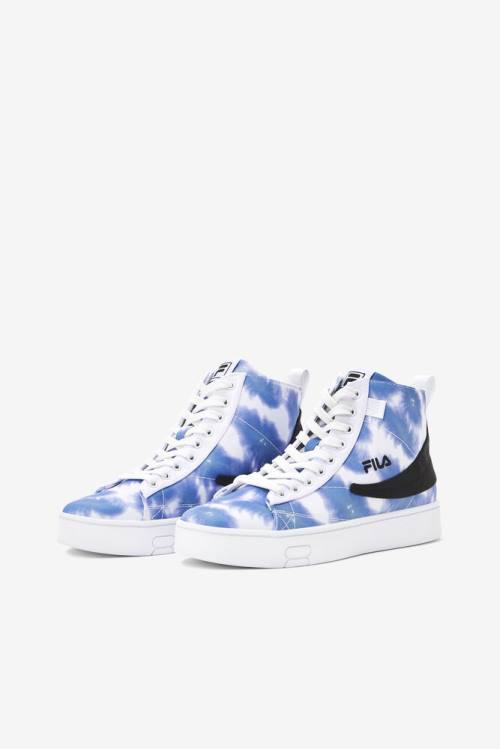 Fila Gennaio Tie Dye Naisten Tennarit Valkoinen Syvä Sininen | Fila157UJ
