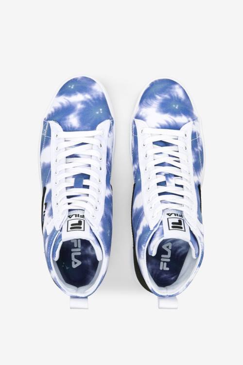 Fila Gennaio Tie Dye Naisten Tennarit Valkoinen Syvä Sininen | Fila157UJ