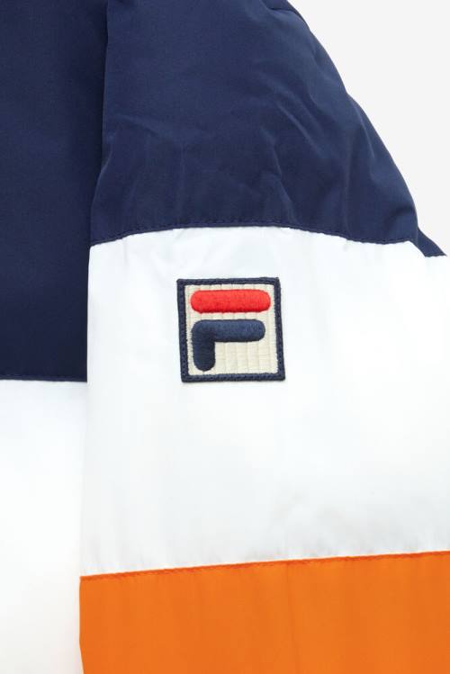 Fila Giovanni Puffa Miesten Takki Laivastonsininen Valkoinen Oranssi Punainen | Fila950QL