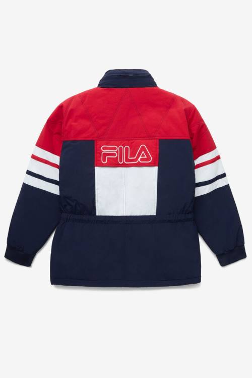Fila Golia Parka Miesten Takki Laivastonsininen Punainen Valkoinen | Fila401TL