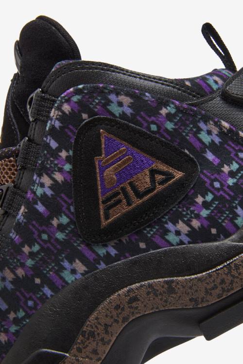 Fila Grant Hill 2 Ulkoilu Miesten Saappaat Mustat Violetit | Fila324LO