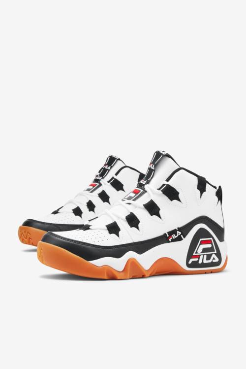 Fila Grant Hill Miesten 1 Tarvos Tennarit Valkoinen Mustat Punainen | Fila472IE