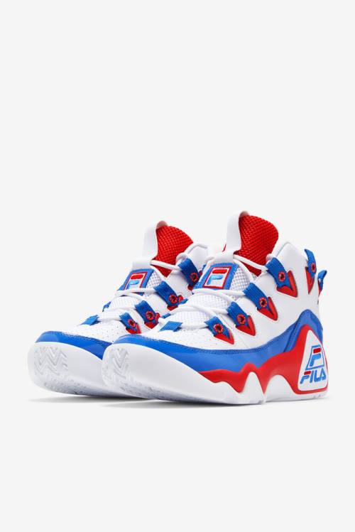 Fila Grant Hill Miesten 1 Tennarit Valkoinen Punainen Sininen | Fila106FE