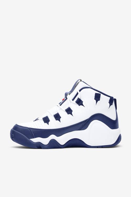 Fila Grant Hill Miesten 1 Tennarit Valkoinen Laivastonsininen Punainen | Fila420NY