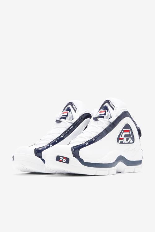 Fila Grant Hill Miesten 2 25th Anniversary Edition Tennarit Valkoinen Laivastonsininen Punainen | Fila810JX