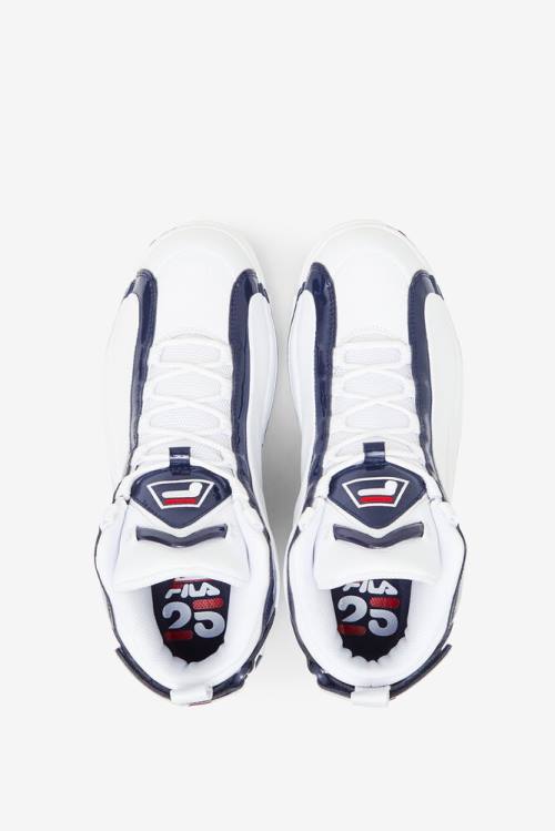 Fila Grant Hill Miesten 2 25th Anniversary Edition Tennarit Valkoinen Laivastonsininen Punainen | Fila810JX