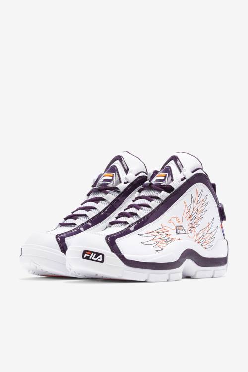 Fila Grant Hill Miesten 2 History Tennarit Valkoinen Violetit Oranssi | Fila604UA