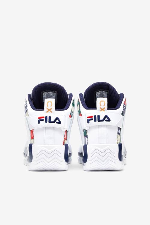 Fila Grant Hill Miesten 2 Patchwork Tennarit Valkoinen Laivastonsininen Punainen | Fila601SD