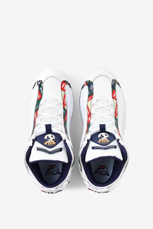 Fila Grant Hill Miesten 2 Patchwork Tennarit Valkoinen Laivastonsininen Punainen | Fila601SD