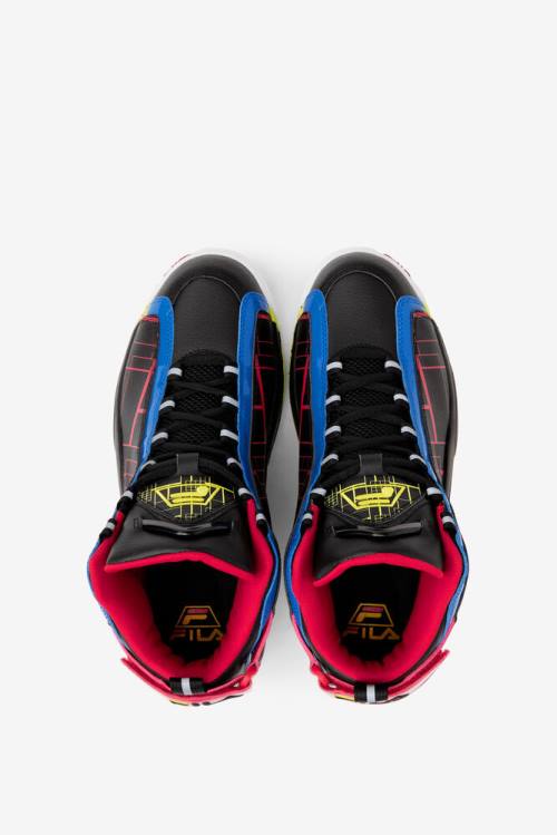 Fila Grant Hill Miesten 2 Tennarit Mustat Sininen Punainen | Fila950SQ