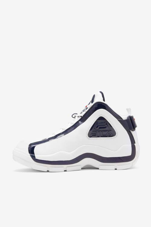 Fila Grant Hill Miesten 2 Tennarit Valkoinen Laivastonsininen Punainen | Fila671QA