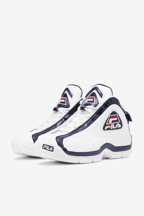Fila Grant Hill Miesten 2 Tennarit Valkoinen Laivastonsininen Punainen | Fila671QA