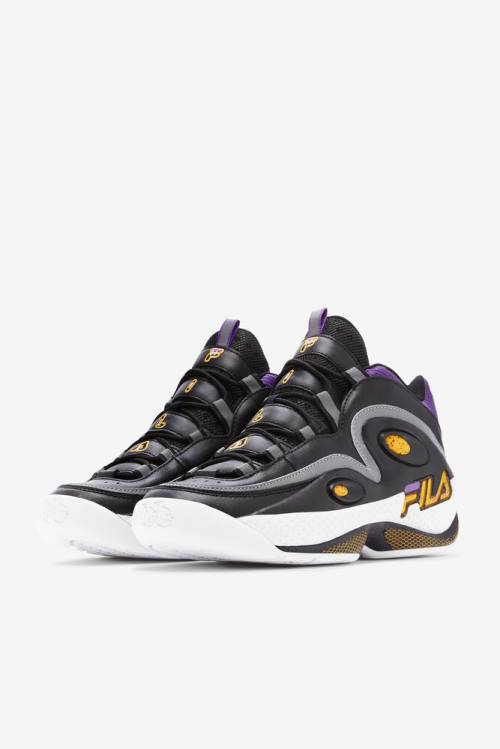 Fila Grant Hill Miesten 3 Tennarit Mustat Kultaiset Violetit | Fila072OI
